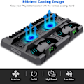Miniatyrbilde 5 av 5: PS4 Vertikal Stativ, All-in-One PS4 Vertikaler Standfu St nder Halter Lfter fr Pl KLB