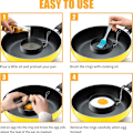Miniatyrbillede 2 af 6: SYOSIN 4-pak stegte ægforme, pandekageform, rustfrit stål non-stick pandekager