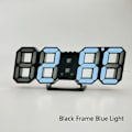 Miniatyrbillede 2 af 7: 6609 3D Stereo LED Vækkeur Stue 3D Væg Ur Sort Ramme Blu-ray