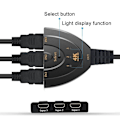 Miniatyrbild 4 av 8: HDMI-switch, 3-portars 4K HDMI-switch 3x1-switch-splitter med Pigtail-kabel