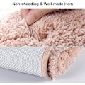 Miniatyrbillede 3 af 5: Skridsikker toilet kontur måtte fortykket toilet måtte absorberende toilet måtte ultra blød mikrofiber badeværelse tæppe, hurtig tørring, maskinvaskbar-50x60cm (Pink)