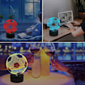 Miniatyrbillede 4 af 5: Fodbold 3D Illusion Natlampe, 7 Farver Skiftende Touch Control LED Skrivebordslampe KLB