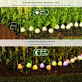 Miniatyrbilde 4 av 7: Solcelledrevne eventyrlys utendørs 20 LED soppdekorasjon, 8 moduser lys sopp LED-dekorasjon KLB