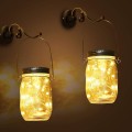 Miniatyrbillede 7 af 8: Pakke med 3 sollamper til haven 20 LED vejrbestandig solmurerkrukke udendørs KLB