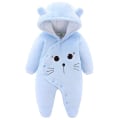 Miniatyrbillede 2 af 7: Baby Vinter Fleece Jumpsuit Hætte Piger Drenge Sne Dragter Varme KLB