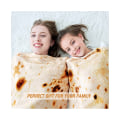 Miniatyrbillede 6 af 6: Burritos tæppe dobbeltsidet kæmpe mel tortilla tæppe nyhed tortilla tæppe til din familie