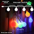 Miniatyrbillede 2 af 8: LE 10M RGB lysguirlande, 100 LED-kugler, 8 tilstande KLB