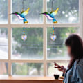 Pikkukuva 5 / 5: Värillinen lasilintu-ansojen riippuva prisma puutarhan koristeeksi kolibrille