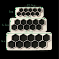 Miniatyrbild 3 av 4: 2-pack geometriska pusselpräglingsremsor för chokladtårta grundläggande grafisk tryck A