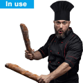 Miniatyrbilde 5 av 5: Sett med 3 justerbare elastiske baker- og kokkehatter for voksne, svart