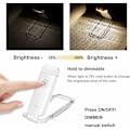 Miniatyrbilde 2 av 5: USB-leselampe, oppladbar LED-leselampe med leselampe for lesing i sengen, klips, 3 nivåer lysstyrke, justerbar, sammenleggbar miniklipslampe KLB