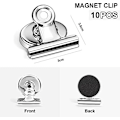 Miniatyrbild 4 av 5: 12-pack magnetiska klämmor, starka kylskåpsmagneter, perfekta magneter för kök, kylskåp, frys, reptåliga magneter, whiteboardmagneter för hemmet, L