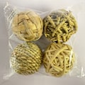 Miniatyrbild 2 av 7: 4-pack tuggbollar för smådjur, rottingbollar, kaninboll, leksaksboll för KLB
