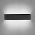 Miniatyrbild 1 av 2: Svart LED-vägglampa för inomhusbruk 14w Vägglampa Kallt vitt 6000k Modern design Väggbelysning för sovrum Vardagsrum Trappor Korridor 220v