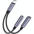 Miniatyrbillede 2 af 8: USB C til 3,5 mm jacks hovedtelefonadapter og oplader - 2 hovedtelefoner
