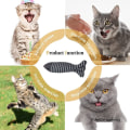 Miniatyrbild 5 av 6: Inomhus Catnip Leksak Katt Söta Fisk Grå KLB