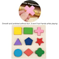 Pikkukuva 7 / 7: Zerodis Puinen Kuutio Geometria Puzzle Rakennuspalikat Värikäs Sopivuus Moottori Taidot