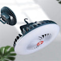 Miniatyrbillede 2 af 7: USB Genopladelig Ventilator Lys Live Multifunktionel Telt Camping Lys, Stil: Ven