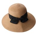 Brun Solhat til Kvinder, Strandhat 56-58cm Bred