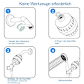 Miniatyrbillede 5 af 5: 20-lags brusefilter, brusehoved vandfilter med 3 filterpatroner,