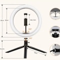 Miniatyrbillede 2 af 8: Ringlys med stativ mobiltelefon, dæmpbar ringlys til