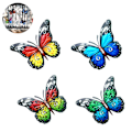 Pikkukuva 1 / 7: Metal Butterfly Wall 3D Colored Metal Butterflies Set of 4 for