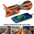 Miniatyrbild 3 av 7: 2022 Solradio med vev, nödradio med vev, 10 000 mAh bärbar vevradio