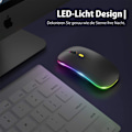 Pikkukuva 5 / 5: Päivitä langaton PC-hiiri LED-valolla, ladattava ja hiljainen