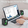 Miniatyrbillede 2 af 4: Computerhøjttalere, USB-drevne PC-højttalere Stereo Mini