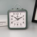 Miniatyrbillede 2 af 5: Pakke med 2 slikfarvede firkantede vækkeure til kontor og studerende (grøn)
