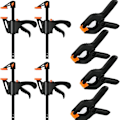 Miniatyrbillede 1 af 8: 8 stk. F-klemme clips sæt, enhånds klemme, hurtigudløser klemme, klemme