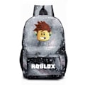 Miniatyrbillede 1 af 3: Børns dreng pige Roblox rygsæk rygsæk skoletaske stjerne sort