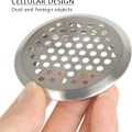 Miniatyrbilde 4 av 6: Pakke med 50 ventilasjonsgitter, ventilasjonshull i rustfritt stål, ventilasjonsgitter, runde