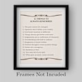 Miniatyrbilde 2 av 5: 1 stk 40X50cm Inspirerende engelsk motto \"12 ting å alltid