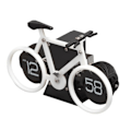 Miniatyrbild 4 av 6: HY-F087 Retro Cykelformad Automatisk Flip Klocka Heminredning Flip Klocka (Vit)