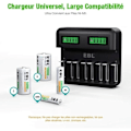 Miniatyrbild 4 av 5: LCD universal batteriladdare, AA/AAA Ni-MH batterier