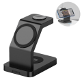 Pikkukuva 2 / 8: 3-in-1 langaton latausasema Apple iPhone 13/13 Pro/13 Pro Max:lle, musta