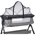 Miniatyrbilde 1 av 4: Myggnett for barneseng/vugger/reiseseng/ekstraseng/paraplyvugge, fint mesh-stoff, enkelt å installere (SVART, 96 55CM) KLB