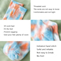 Miniatyrbillede 8 af 8: 4 par flerfarvet tie-dye mørkeblå + blomstermønstret rød + sort + lyserød KLB
