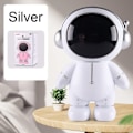 Miniatyrbilde 3 av 4: Astronaut Figurine Decor Desktop Statue (Sølv)