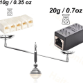Pikkukuva 3 / 6: 2-pakka RJ45-liitin, Ethernet-kaapeliliitin, LAN-liitin