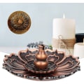 Miniatyrbillede 4 af 5: Stick Incense Holder, Mini Lotus Stick Incense Burner Base med Blomsterform Kunst og Klassisk Ovn Dekoration (Rød Bronze)
