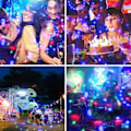 Miniatyrbilde 4 av 8: Fargerik roterende ball lys DJ krystall RGB festlys KLB