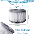 Miniatyrbillede 2 af 5: Swimming Mscomft 4-pak erstatningsfilter til MSPA boblebadfilter - filterpatron KLB