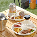 Miniatyrbild 4 av 8: Delad frukosttallrik, bärbar delad diet-tallrik,
