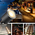 Miniatyrbillede 3 af 5: Sæt med 16 udendørs LED-indbyggede spotlights, IP67 vandtæt, 32 mm, indbygget