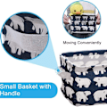 Miniatyrbilde 4 av 6: Lin-oppbevaringssett (hval, isbjørn, pinnsvin, trær) Små babystoff KLB