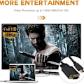 Miniatyrbillede 3 af 8: HDMI til VGA-kabel, 1080P HDMI-han til VGA-han M/M-video