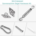 Miniatyrbilde 2 av 6: M6 solseil monteringssett, markise tilbehør montering for firkant