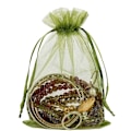 Miniatyrbilde 4 av 5: G2PLUS Organza-poser for festgaver, 10 cm x 15 cm, pakke med 100 KLB